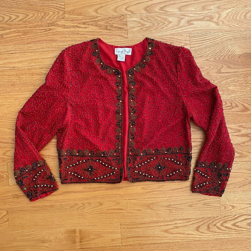 Vintage Laurence Kazar red jacket